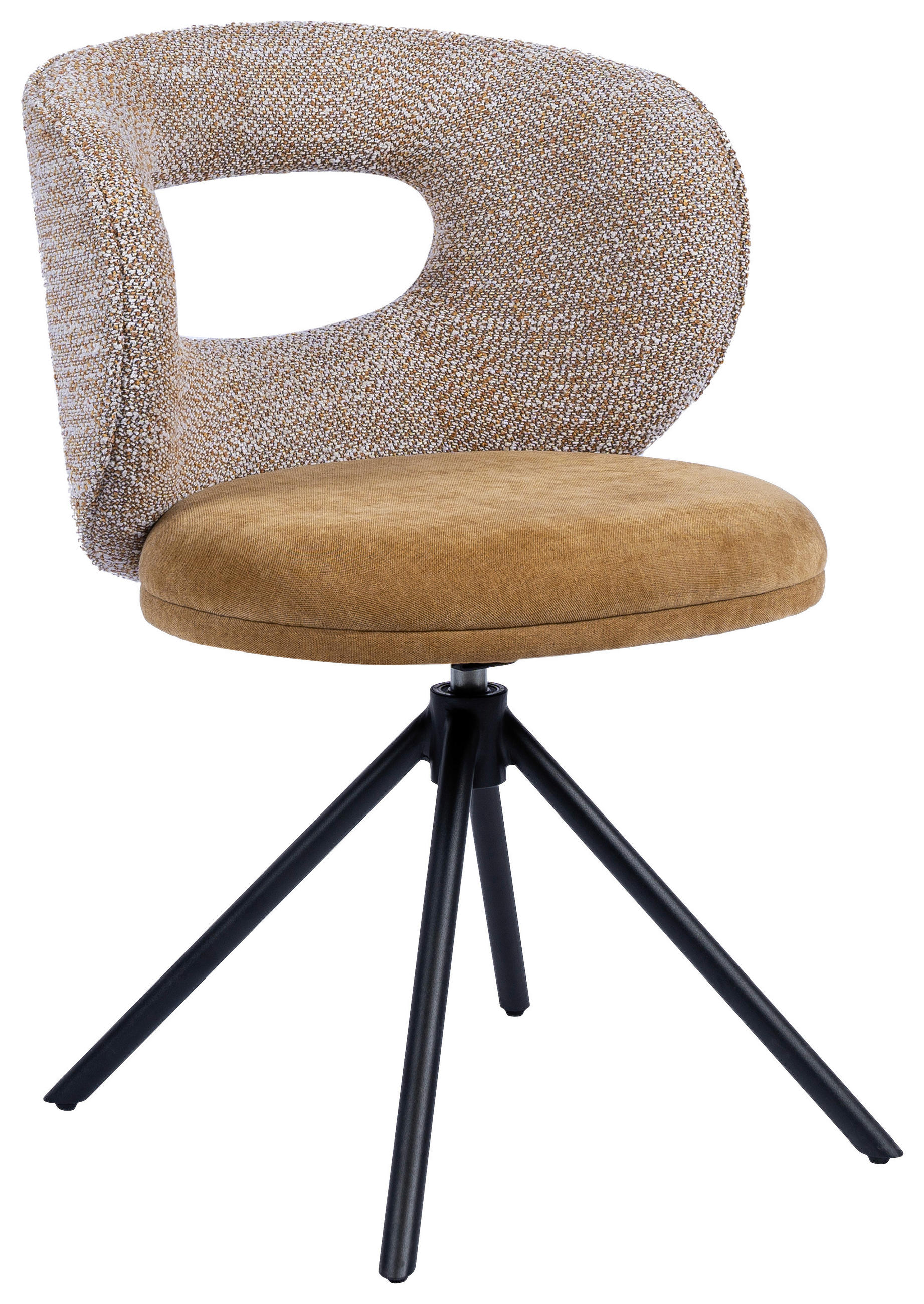 STUHL - Gelb/Schwarz, Design, Textil/Metall (58/80/60cm) - Novel