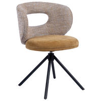 STUHL - Gelb/Schwarz, Design, Textil/Metall (58/80/60cm) - Novel