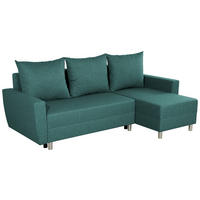 COLȚAR textil petrol  - petrol/culoare aluminiu, Design, plastic/textil (230/136cm) - Carryhome