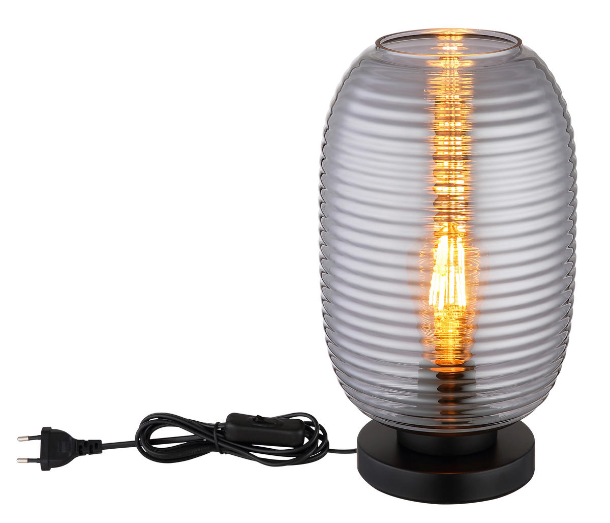 BORDSLAMPA JEFREY 20/34,5 cm   - grå/svart, Basics, metall/glas (20/34,5cm) - Globo