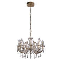 AUSSENHÄNGELEUCHTE Utah 60/45/150 cm  - Klar/Goldfarben, Design, Glas/Kunststoff (60/45/150cm)