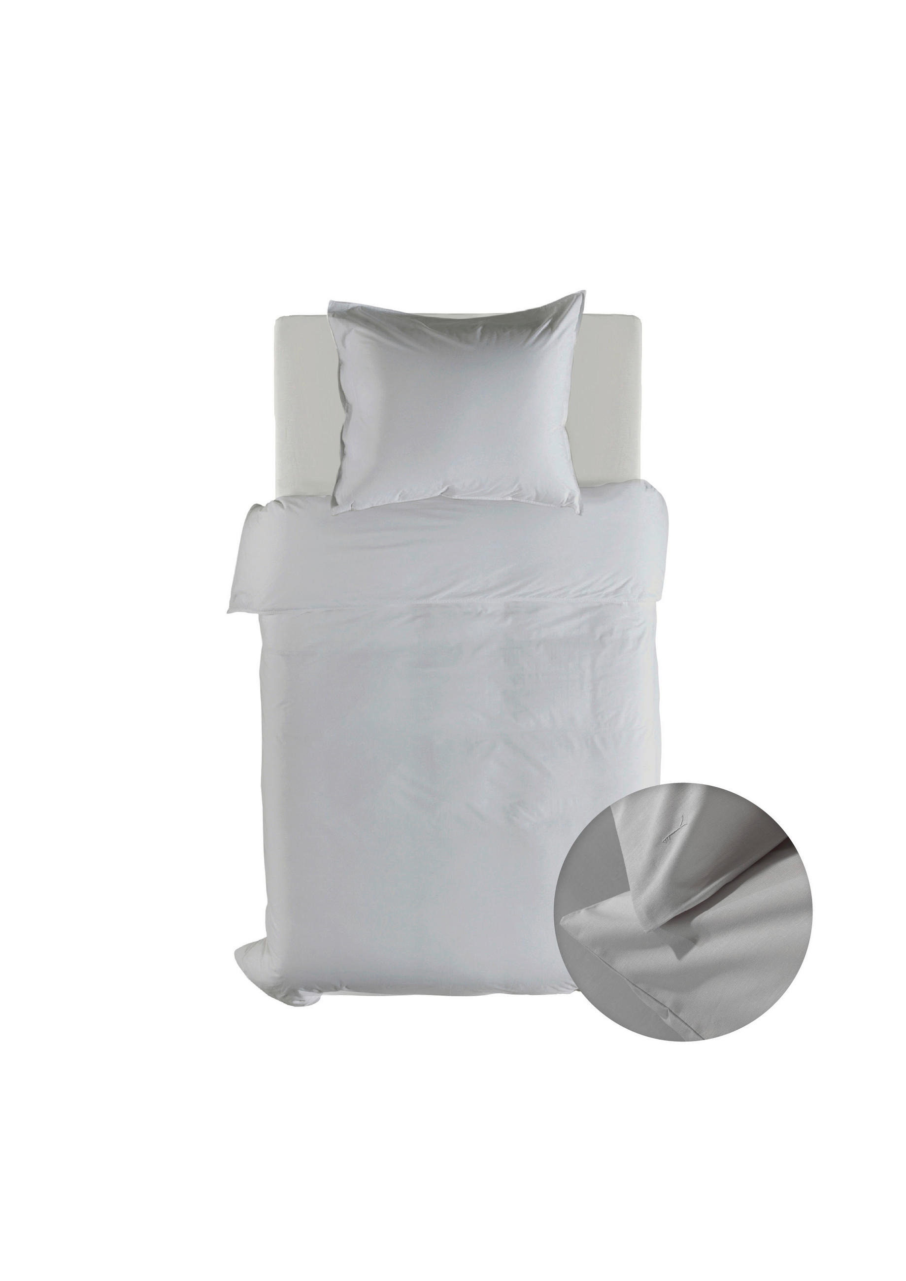 BETTWÄSCHE 2-teilig Suite-Casablanca Renforcé 135/200 cm  - Hellgrau, Basics, Textil (135/200cm)
