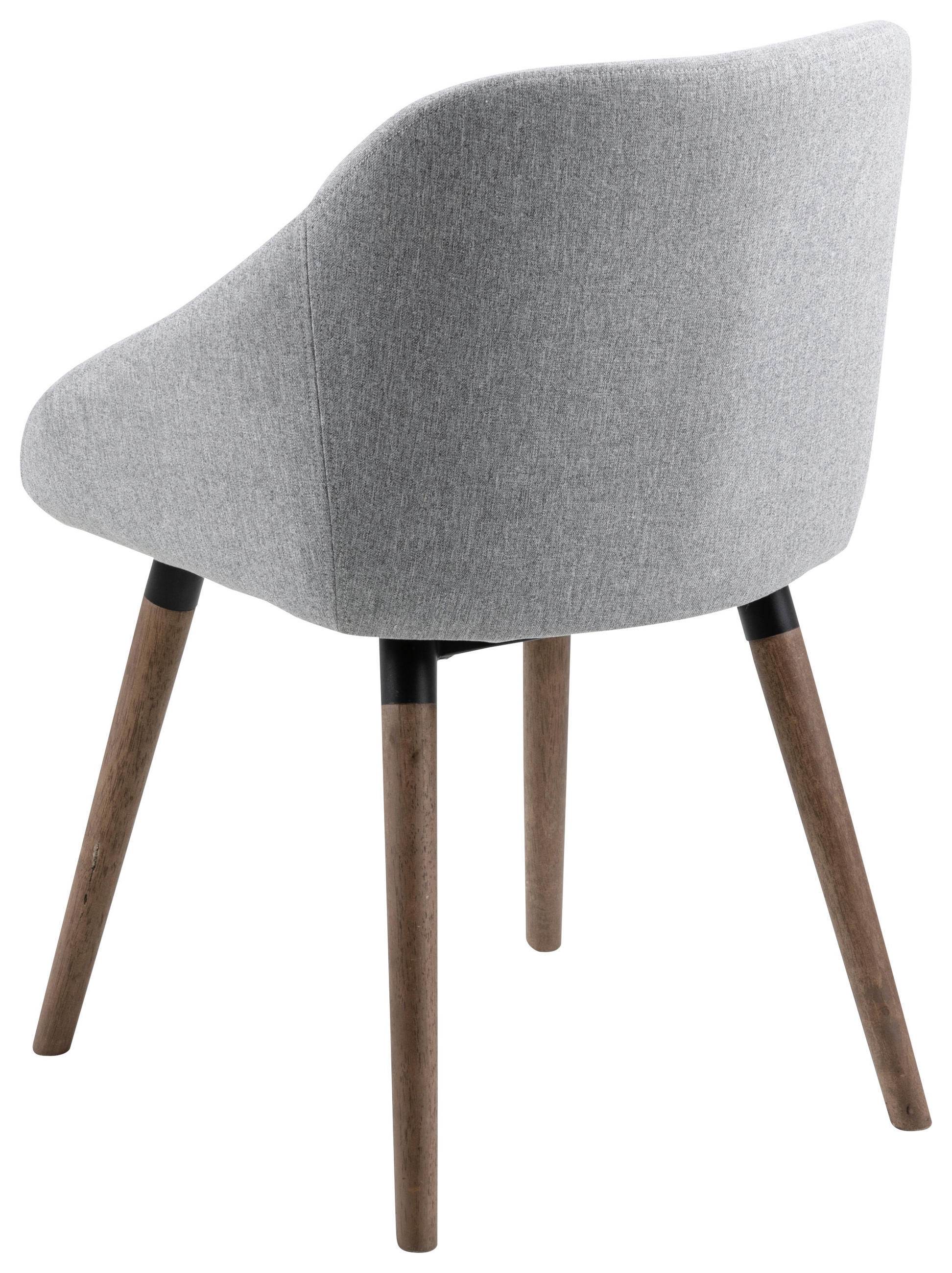 STUHL Jersey Hellgrau  - Walnussfarben/Hellgrau, Trend, Holz/Textil (51,5/77,5/55,5cm) - Livetastic