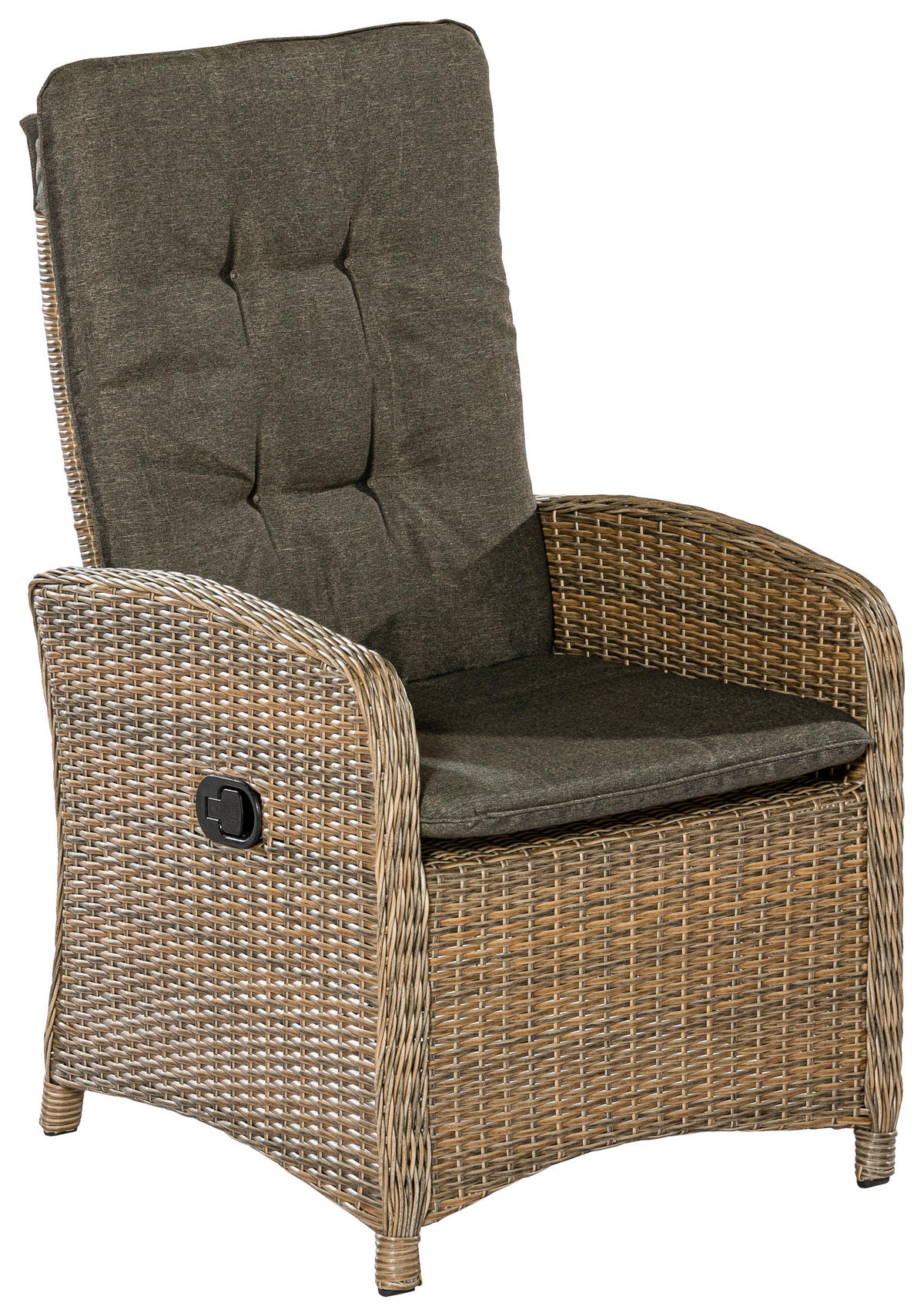 GARTENSESSEL Metall, Kunststoff, Textil Beige  - Beige/Braun, KONVENTIONELL, Kunststoff/Textil (63/65/108cm) - Gardenson