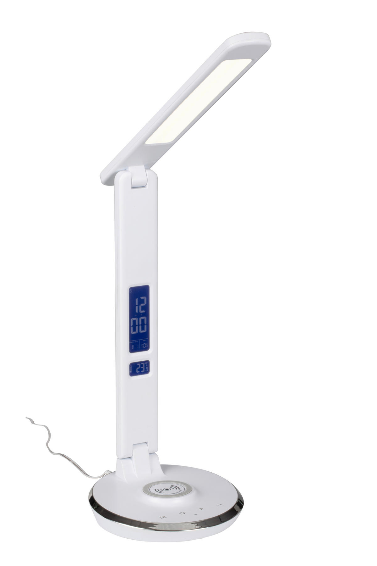 LAMPA NA PSACÍ STŮL, dotykový stmívač, 28/16/48,8 cm - bílá/černá, Konvenční, plast (28/16/48,8cm) - Novel