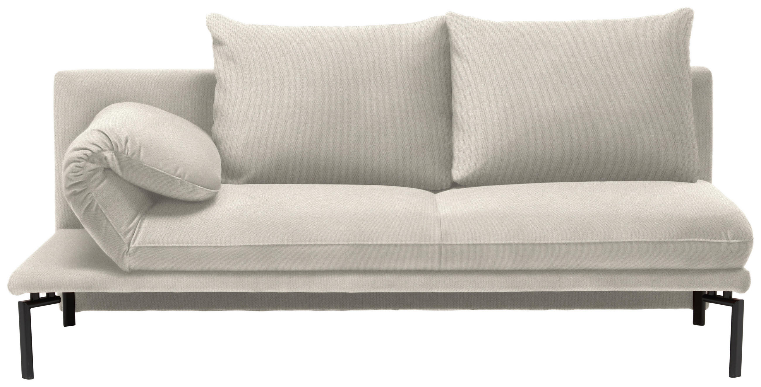 LIEGE Webstoff Creme  - Creme/Schwarz, Design, Textil/Metall (200/90/88cm) - Dieter Knoll