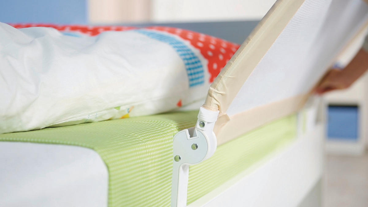 BETTSCHUTZGITTER 150/40 cm  - Beige, Basics, Textil/Metall (150/40cm) - Roba