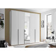 DREHTÜRENSCHRANK  in Weiß  - Schwarz/Weiß, MODERN, Glas/Holzwerkstoff (225/225/52cm) - Carryhome