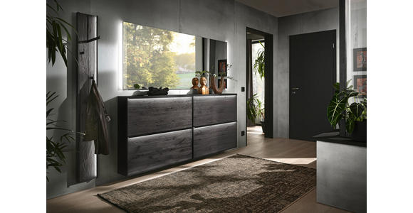 HÄNGESCHUHSCHRANK 98/88/20 cm - Anthrazit/Schwarz, Design, Holz/Metall (98/88/20cm) - Johann Jakob