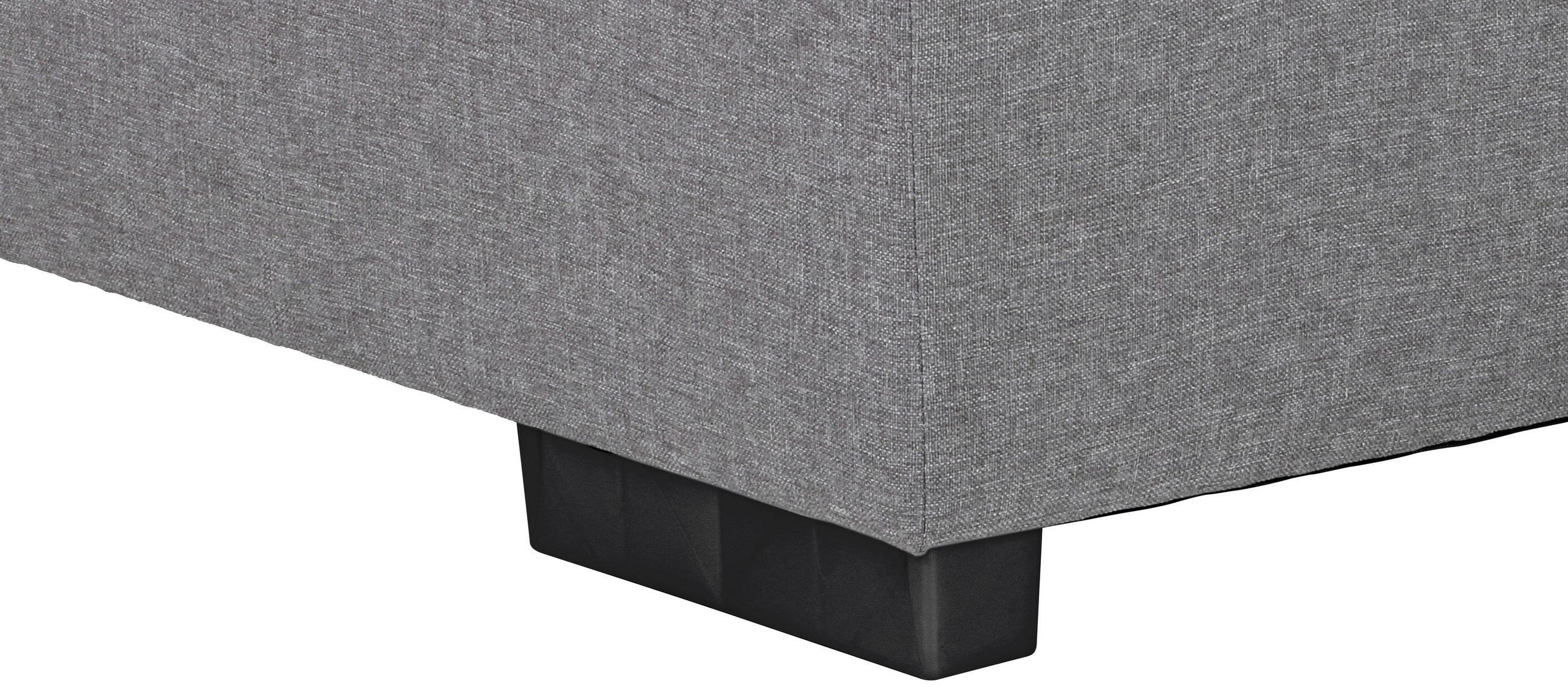 BOXSPRINGBETT 140/200 cm  in Grau  - Schwarz/Grau, MODERN, Kunststoff/Textil (140/200cm) - MID.YOU
