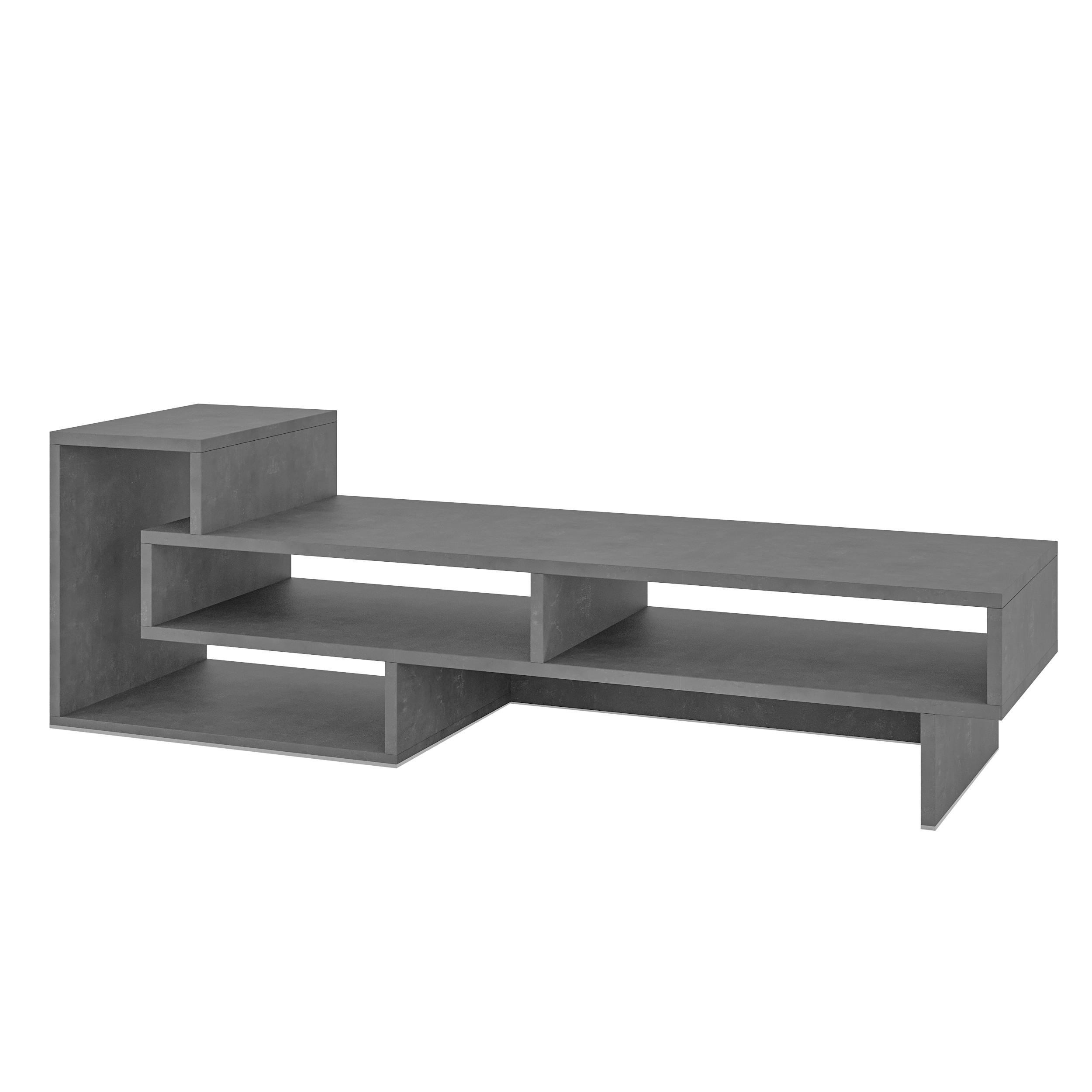 PHONOTISCH - Dunkelgrau, Design, Holzwerkstoff (42/136.5/40cm) - Livetastic