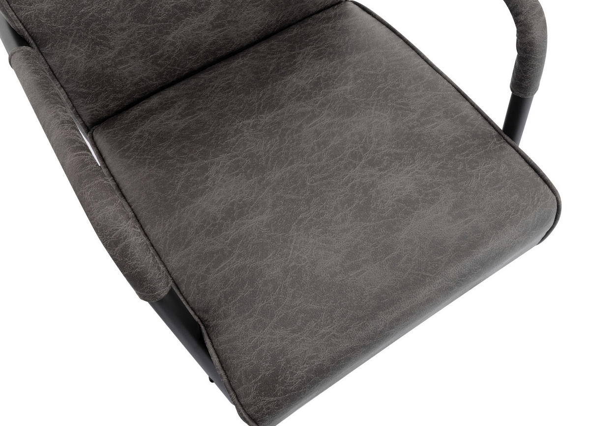 RELAXAČNÍ KŘESLO S TABURETEM, textil, šedá - šedá/černá, Design, kov/textil (80/85/57cm) - Livetastic