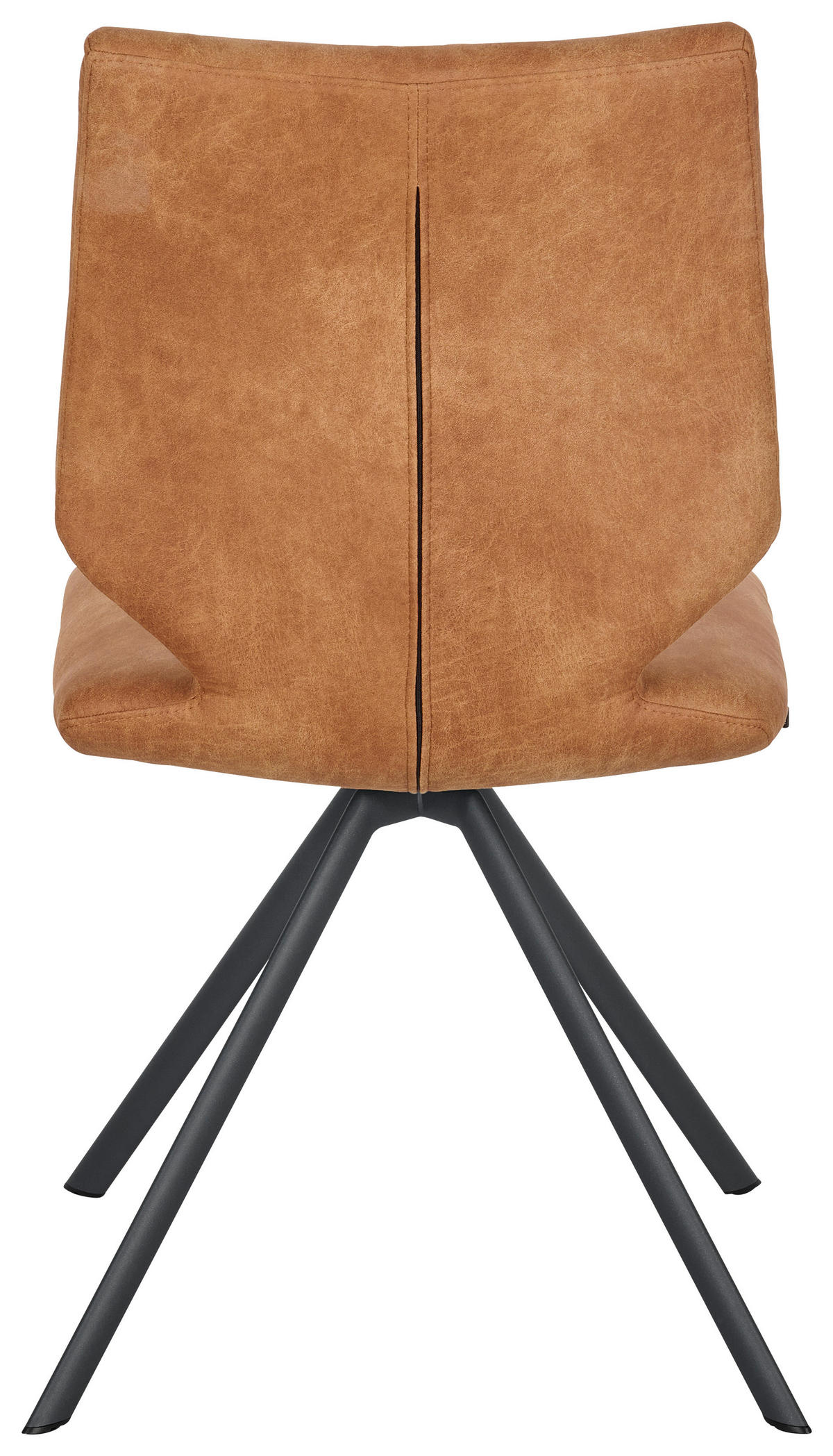 STUHL  Lederauswahl, Stoffauswahl, Typenauswahl Mikrofaser  - Cognac/Anthrazit, Design, Textil/Metall (50/92/63cm) - Venjakob