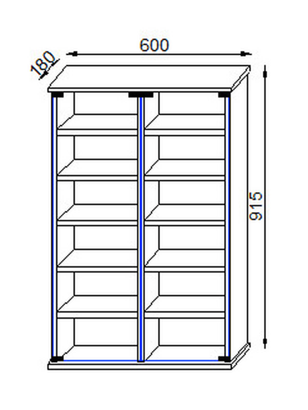 CD REGAL boje bukve  staklo, drvni materijal   - boje bukve, Konvencionalno, staklo/drvni materijal (60/91,5/18cm) - MID.YOU