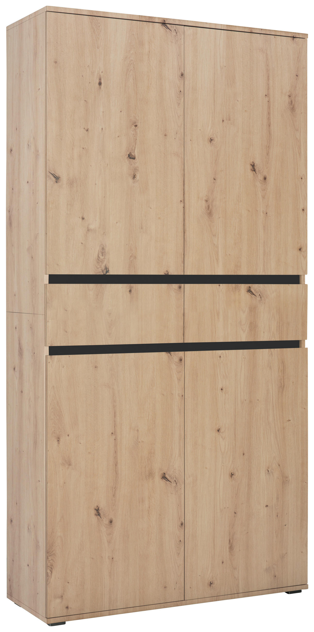 MEHRZWECKSCHRANK - Anthrazit/Eiche Artisan, KONVENTIONELL, Holzwerkstoff/Kunststoff (100/200/37cm) - Xora