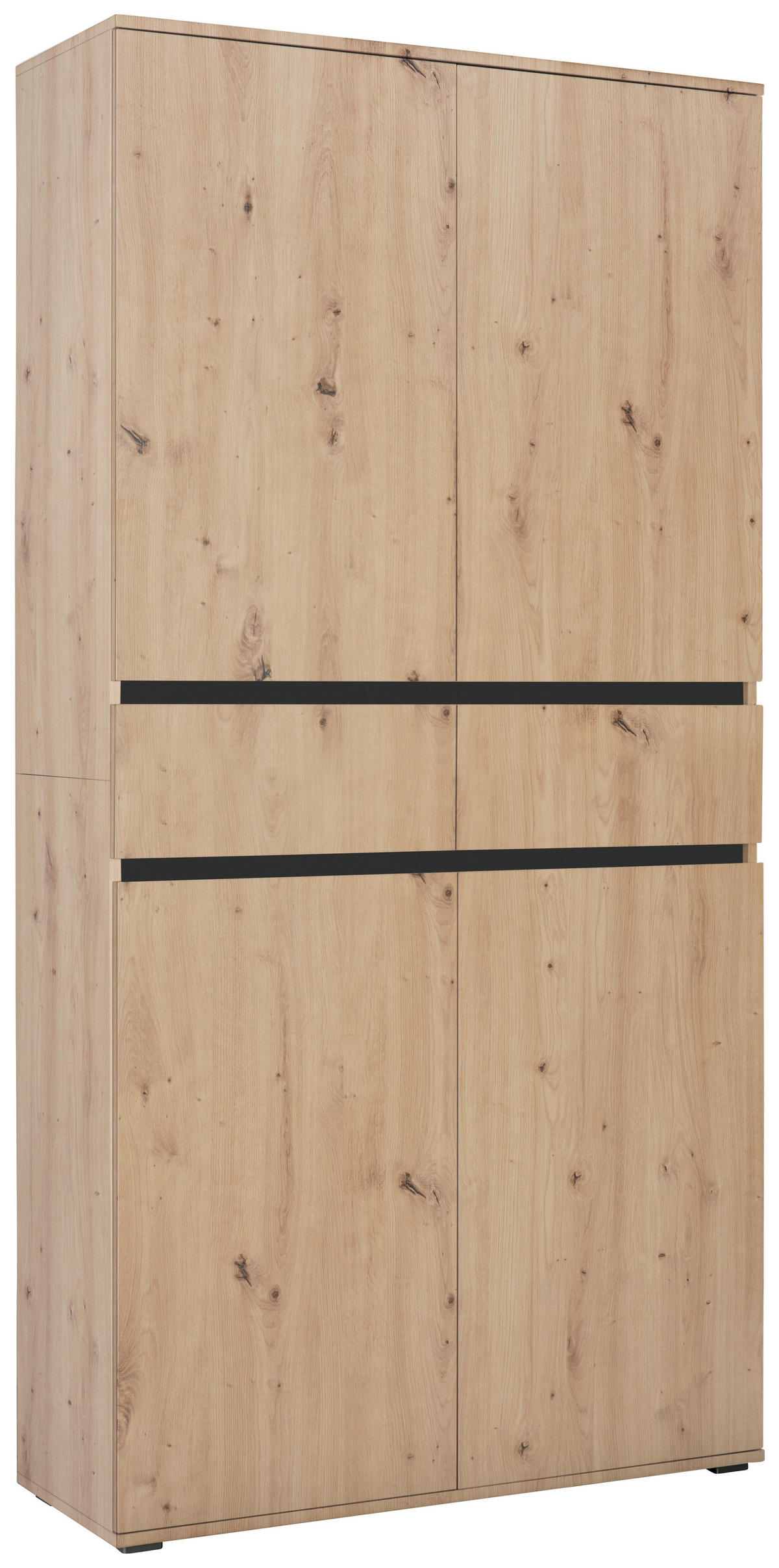 MEHRZWECKSCHRANK - Anthrazit/Eiche Artisan, KONVENTIONELL, Holzwerkstoff/Kunststoff (100/200/37cm) - Xora