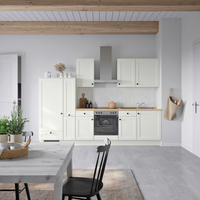 KÜCHENBLOCK Cascada 300 cm  in Weiß, Eichefarben  - Eichefarben/Schwarz, MODERN, Holzwerkstoff/Metall (300cm) - Nobilia