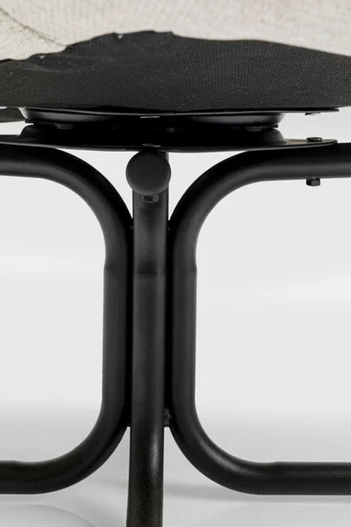 SESSEL in Chenille Schwarz, Beige  - Beige/Schwarz, Design, Textil/Metall (82/95/73cm) - Kare-Design