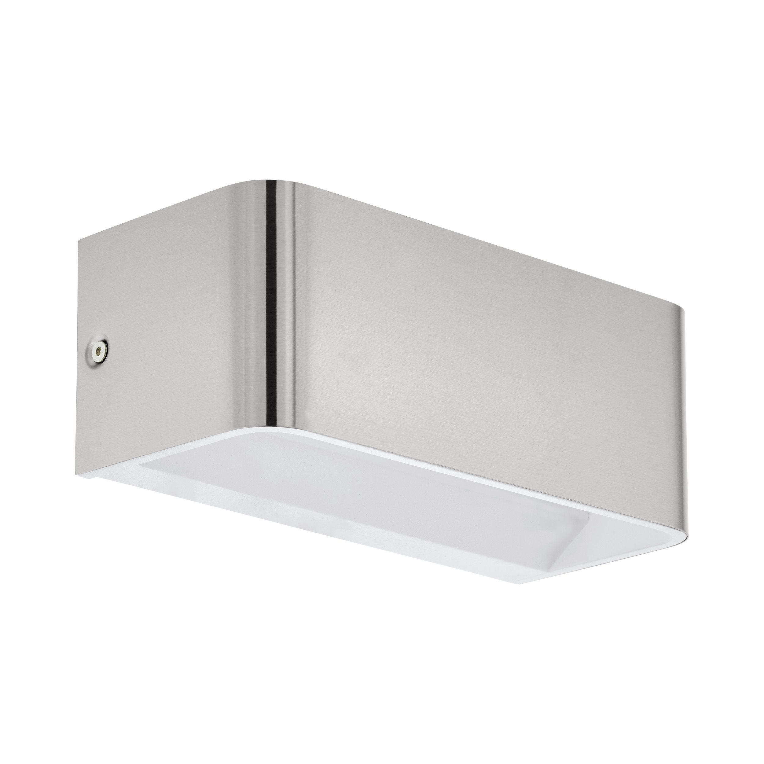 LED VÄGGLAMPA 20/8 cm   - nickelfärgad, Klassisk, metall (20/8cm) - Eglo