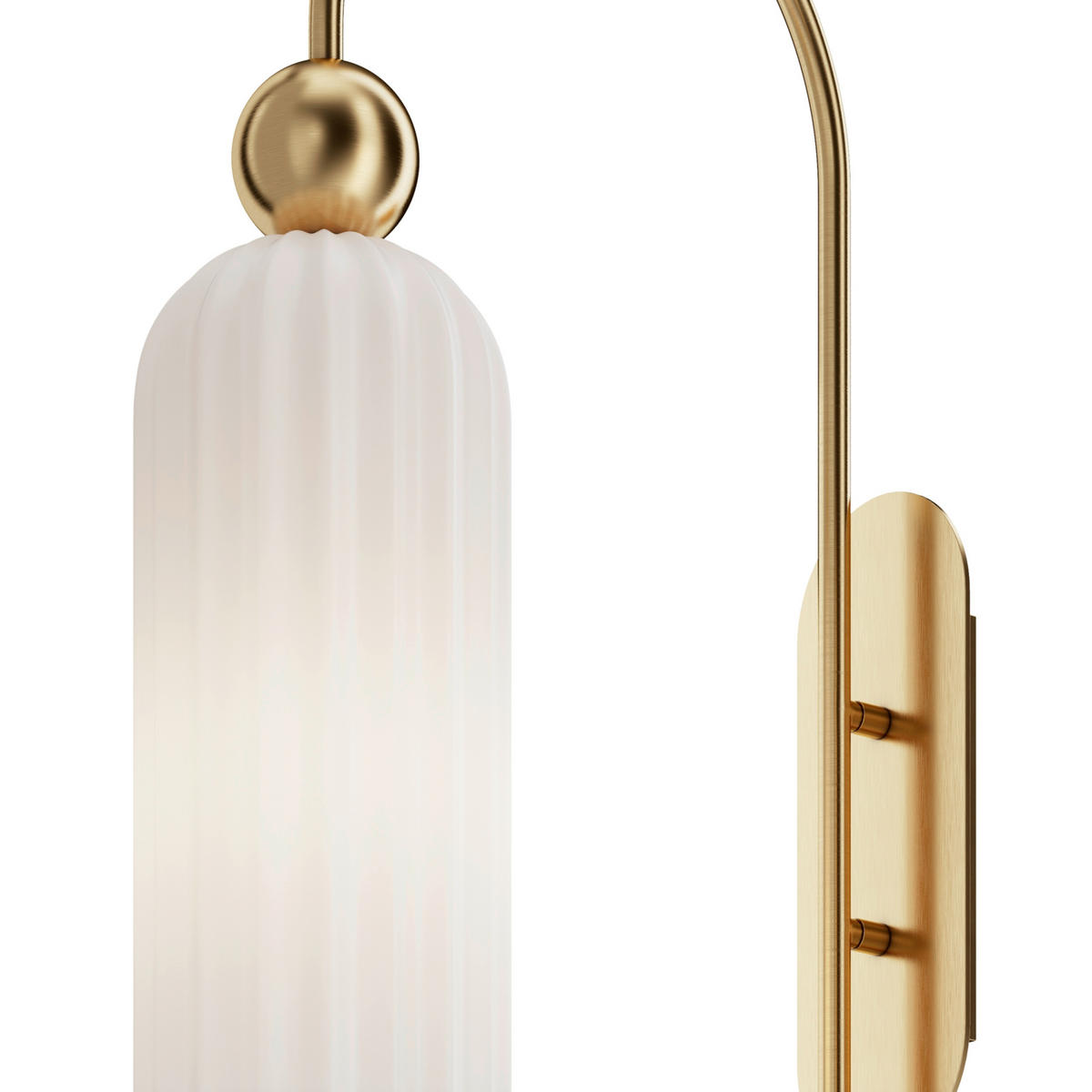 WANDLEUCHTE - Weiss/Goldfarben, Glas/Metall (10/53,5/23,5cm) - MAYTONI