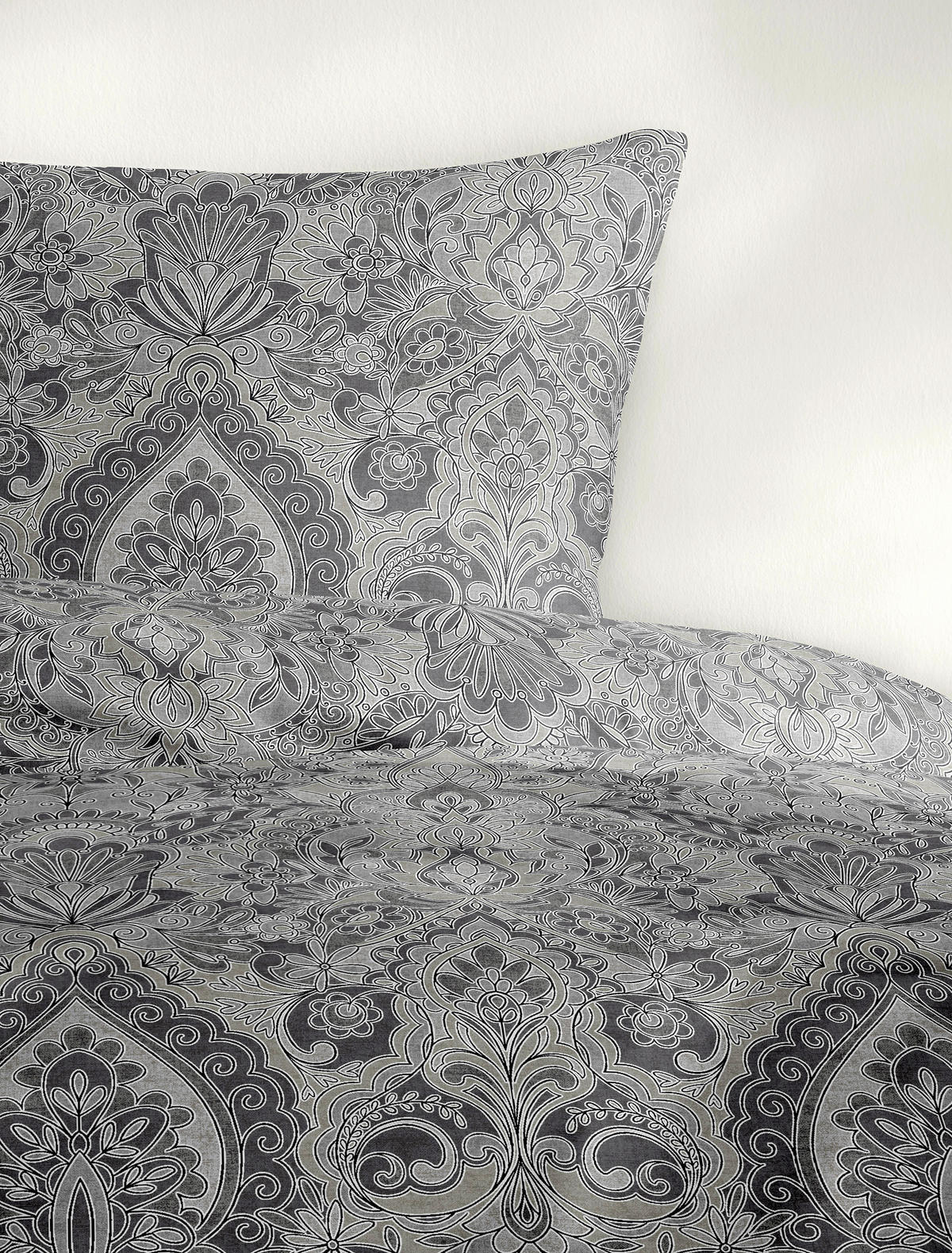 BETTWÄSCHE 2-teilig Biber 135/200 cm  - Grau, Design, Textil (135/200cm) - Bierbaum