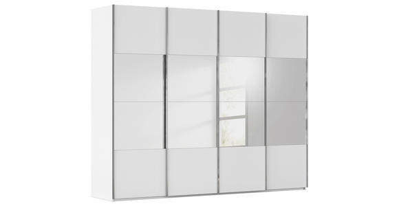 SCHWEBETÜRENSCHRANK 271/235/68 cm 4-türig Weiß  - Chromfarben/Weiß, Design, Holzwerkstoff/Metall (271/235/68cm) - Novel