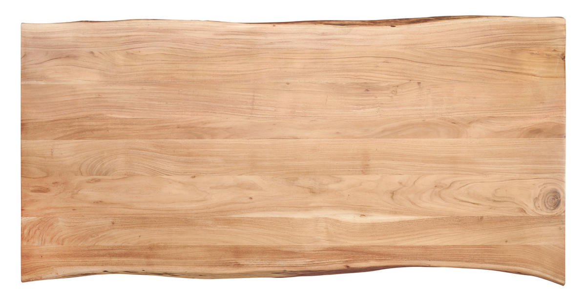 ESSTISCH 240/110/76 cm Echtholz  Holz, Metall gastro- und objekttauglich rechteckig Schwarz, Akaziefarben  - Schwarz/Akaziefarben, Modern, Holz/Metall (240/110/76cm) - P & B