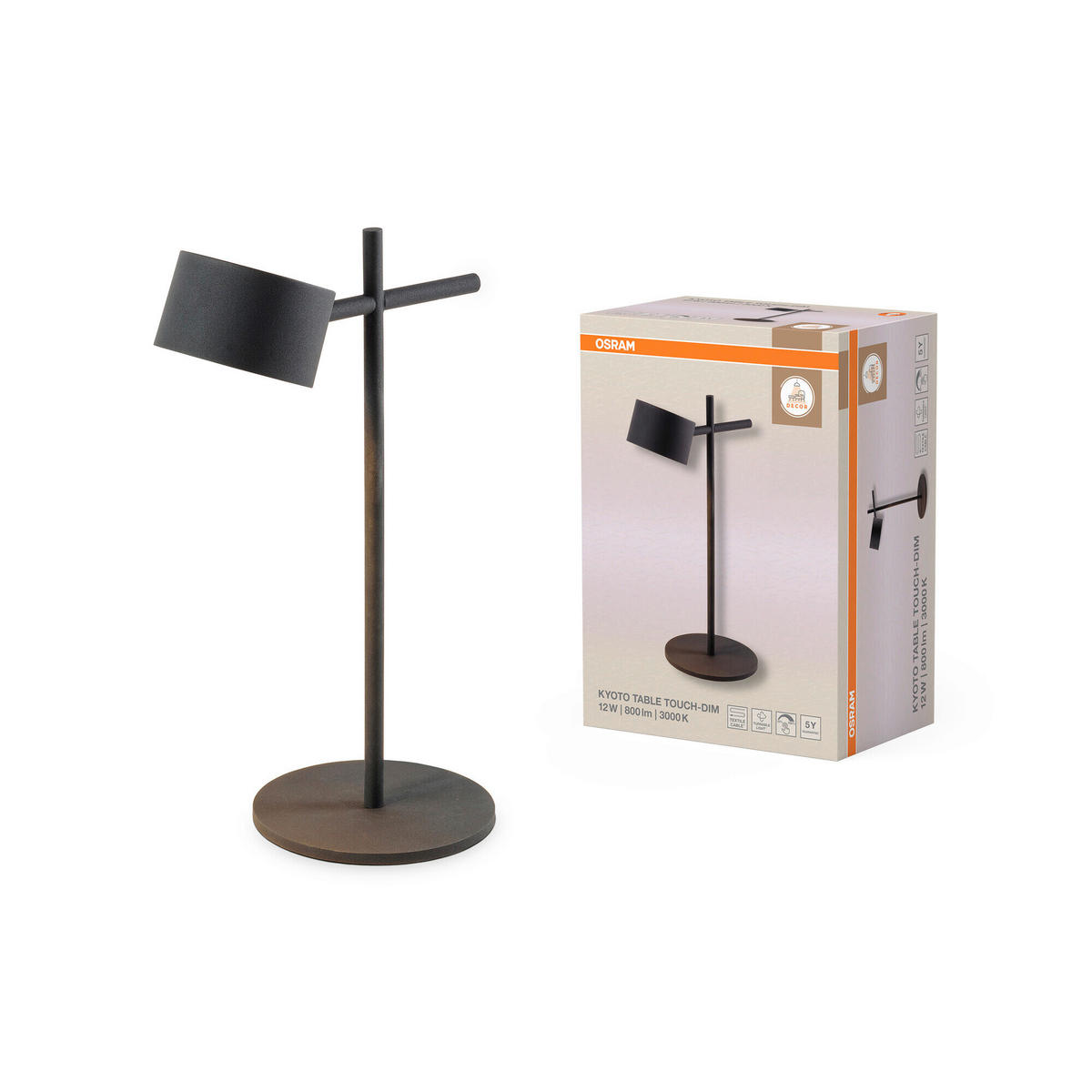LED-TISCHLEUCHTE 16/24,5/40 cm   - Schwarz, Basics, Kunststoff/Metall (16/24,5/40cm) - Osram