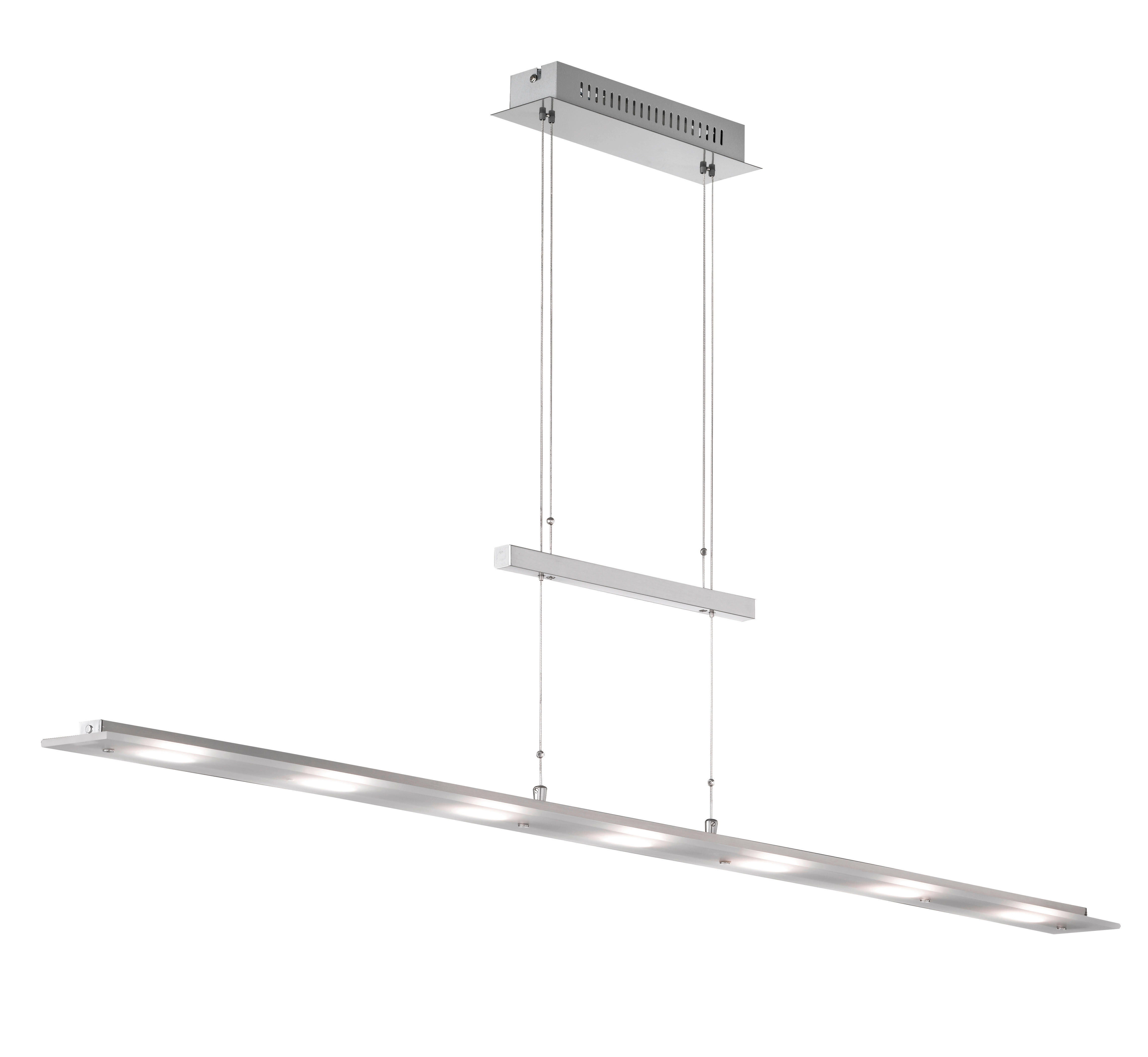 LED-HÄNGELEUCHTE    - Chromfarben/weiss, Design, Glas/Metall (75-150cm)