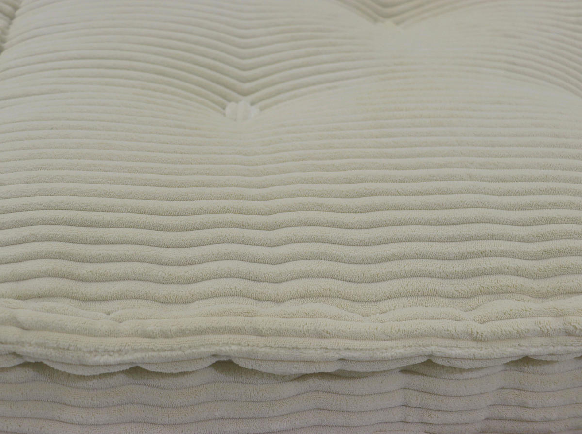 SOFAELEMENT in gerippt Elfenbein  - Elfenbein, Design, Textil (80/20/80cm) - P & B