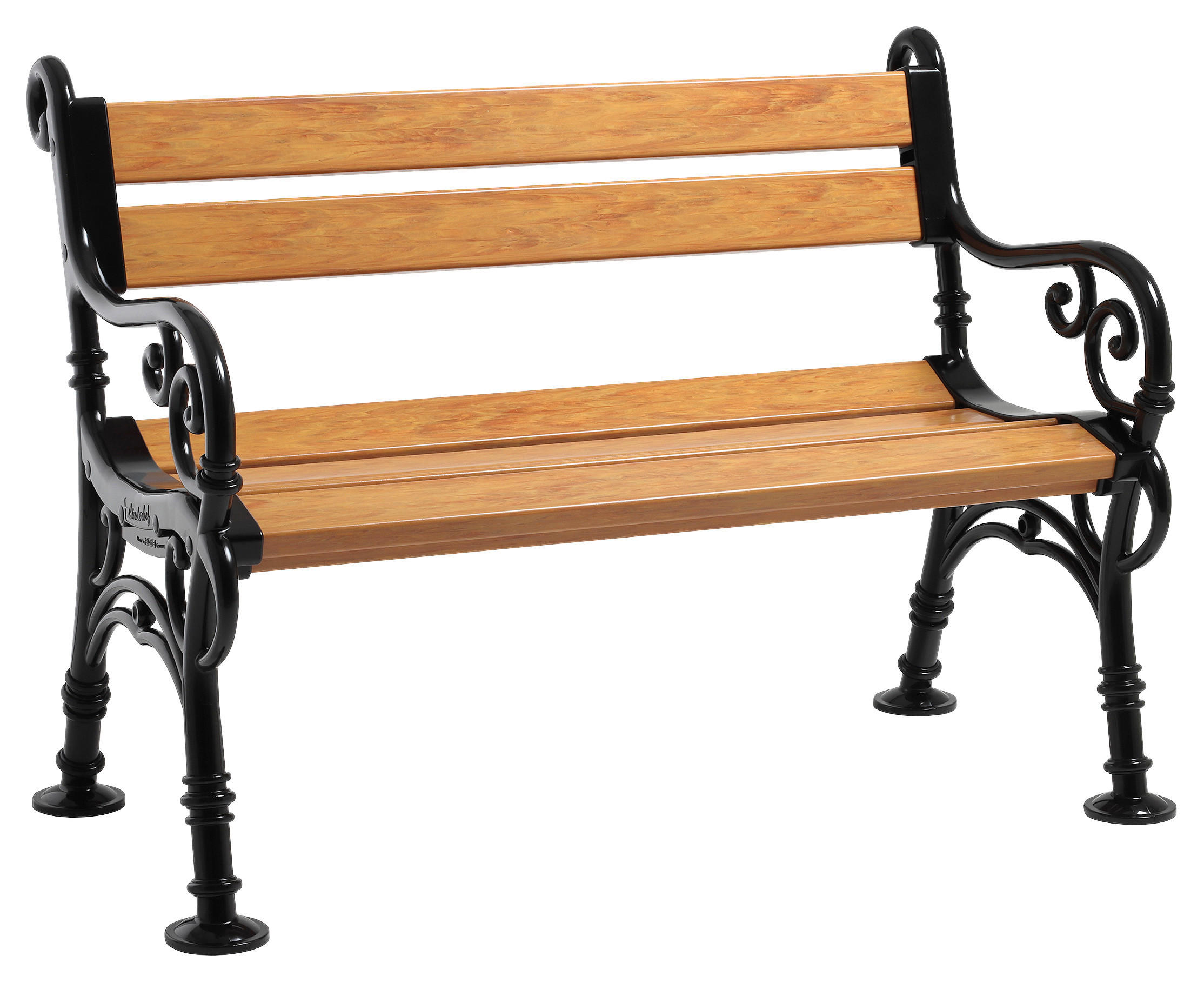GARTENBANK 115/85/60 cm  in Naturfarben, Schwarz  - Schwarz/Naturfarben, KONVENTIONELL, Kunststoff/Metall (115/85/60cm) - Gardenson