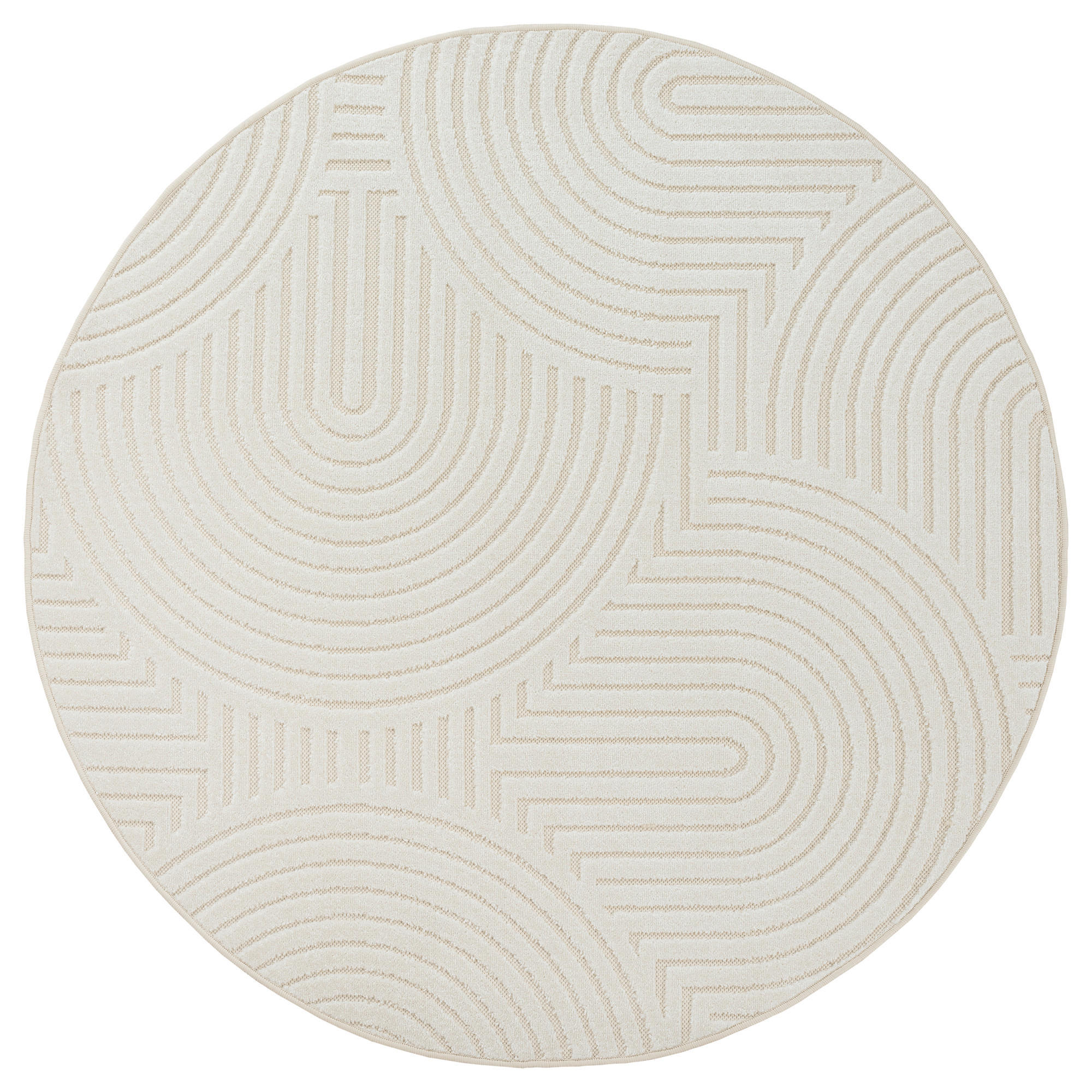 OUTDOORTEPPICH 120 cm Berlin Creme  - Creme, Basics, Kunststoff/Textil (120cm) - Novel