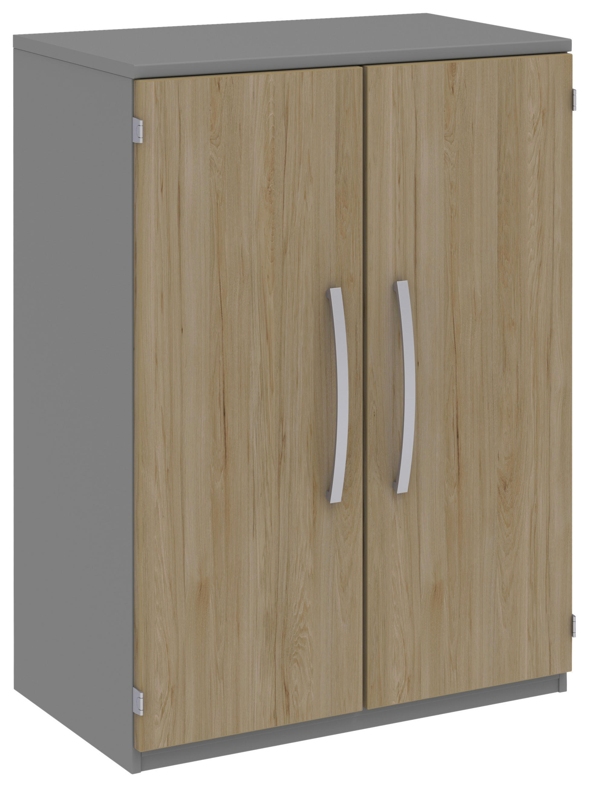 AKTENSCHRANK 80/111,7/43 cm  - Eichefarben/Grau, Konventionell, Holzwerkstoff (80/111,7/43cm) - Moderano
