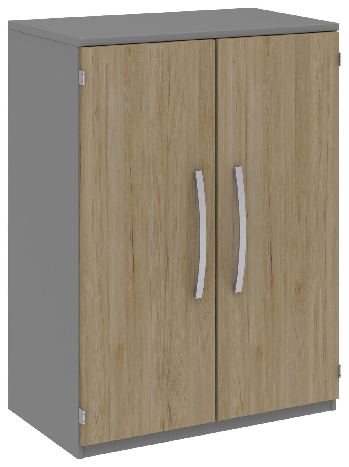 AKTENSCHRANK Grau, Eichefarben  - Eichefarben/Grau, KONVENTIONELL, Holzwerkstoff (80/111,7/43cm) - Moderano