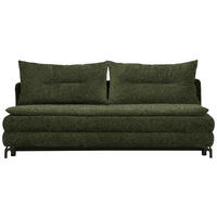 KANAPÉÁGY olívazöld  - olívazöld/fekete, Modern, textil/fém (208/73/92/102cm) - Novel