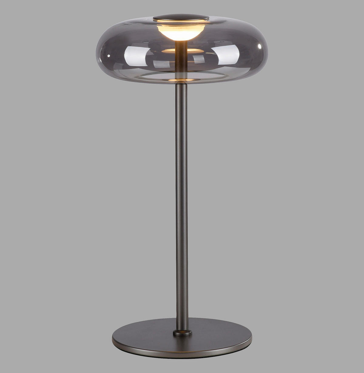 LED-TISCHLEUCHTE SW POSH 22/22/45 cm   - Grau, Design, Glas/Kunststoff (22/22/45cm) - Schöner Wohnen