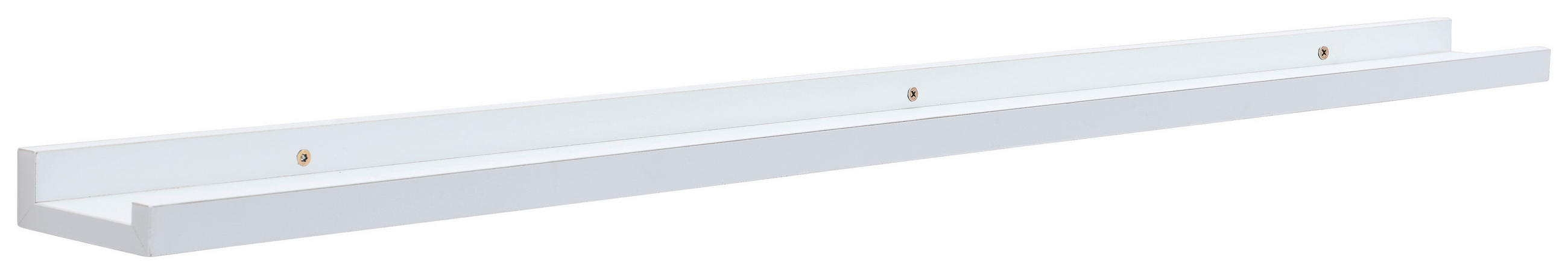 Xora NÁSTĚNNÁ POLICE, bílá, 120/3,5/9 cm