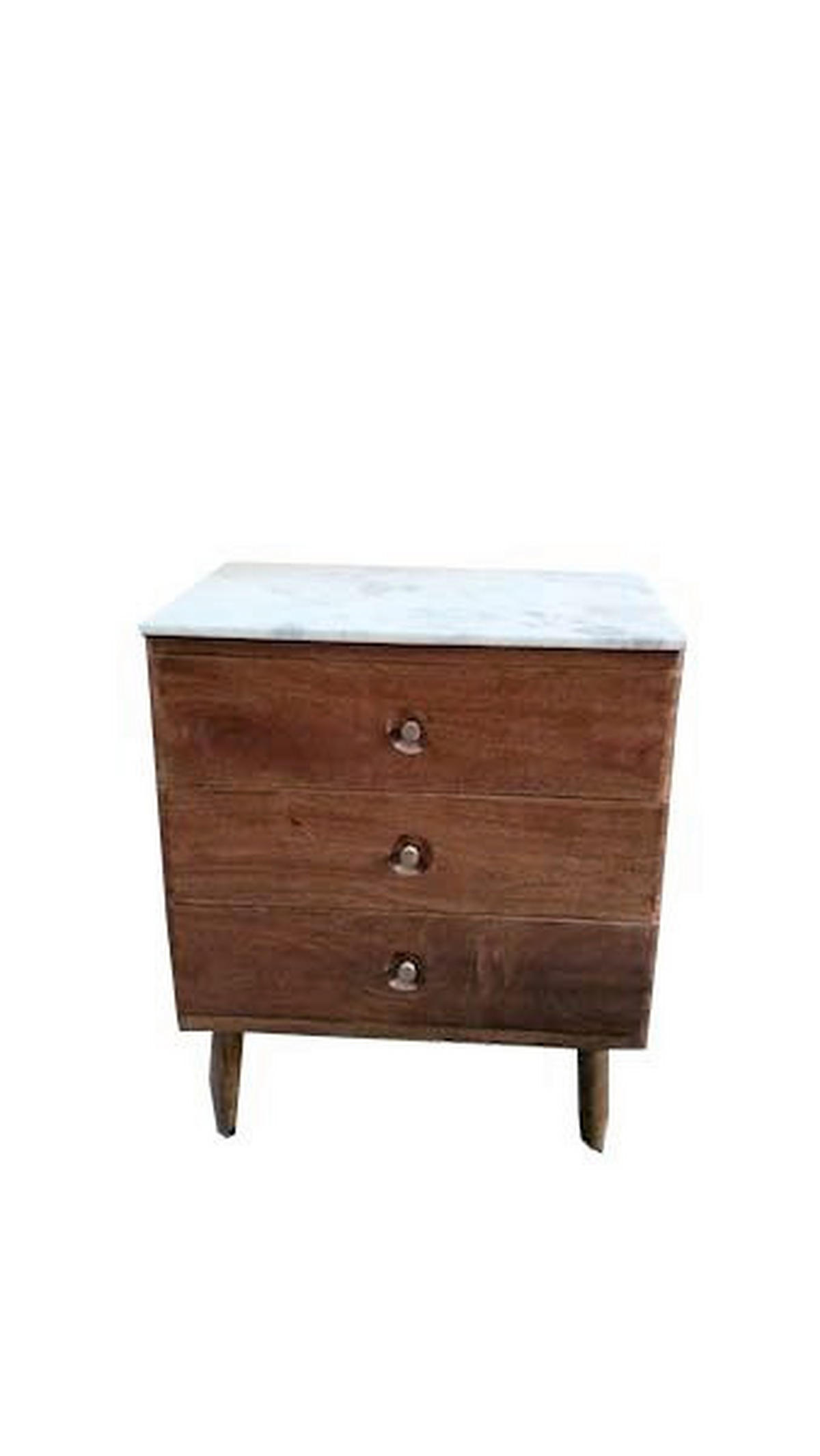 KOMMODE , 55/60/40 cm, 3 Schublade(n)  - Goldfarben/Naturfarben, Design, Holz/Stein (55/60/40cm) - Livetastic