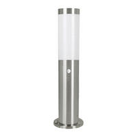 WEGELEUCHTE 7,5/45 cm   - Edelstahlfarben/Weiß, Basics, Kunststoff/Metall (7,5/45cm) - Eglo