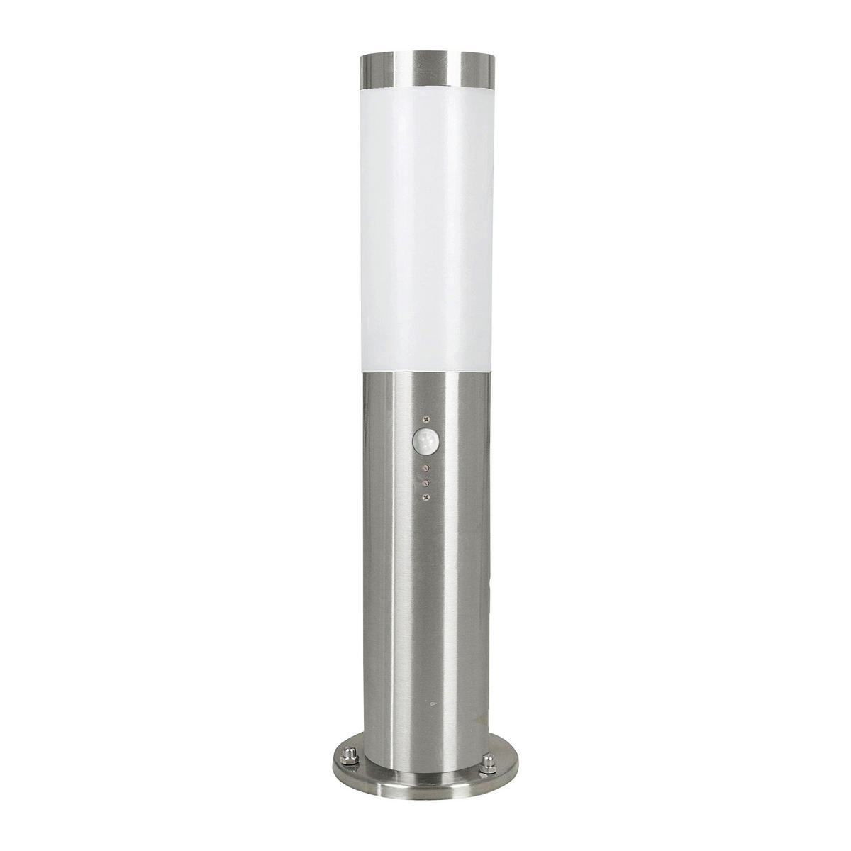 WEGELEUCHTE 7,5/45 cm   - Edelstahlfarben/Weiß, Basics, Kunststoff/Metall (7,5/45cm) - Eglo