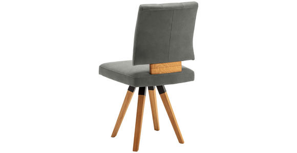 STUHL in Holz, Textil, Holzwerkstoff Schwarz, Eichefarben, Hellgrau  - Eichefarben/Dunkelgrau, Design, Holz/Holzwerkstoff (50/88/60cm) - Venda