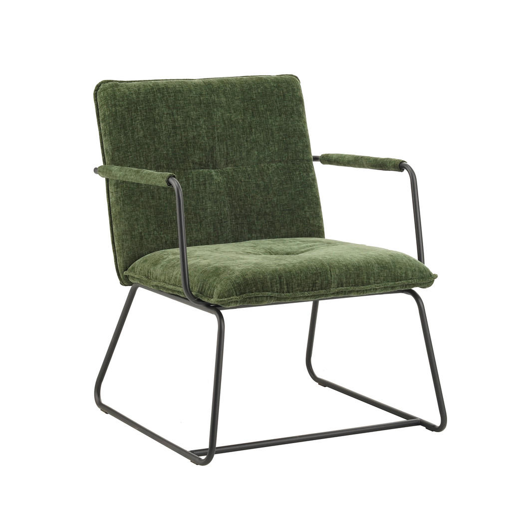 MID.YOU KŘESLO, textil, tmavě zelená