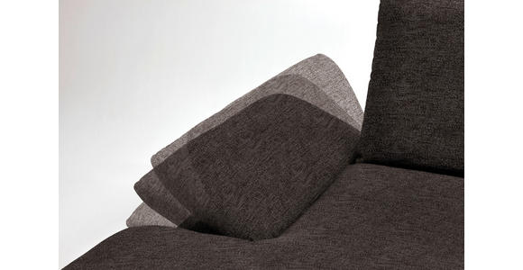 ECKSOFA in Flachgewebe Dunkelbraun 159/314 cm - Dunkelbraun/Schwarz, Design, Holz/Textil (159/314cm) - Dieter Knoll