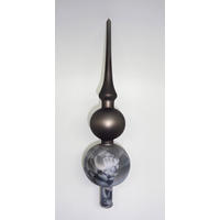 CHRISTBAUMSPITZE  - Anthrazit, Basics, Glas (31cm) - X-Mas