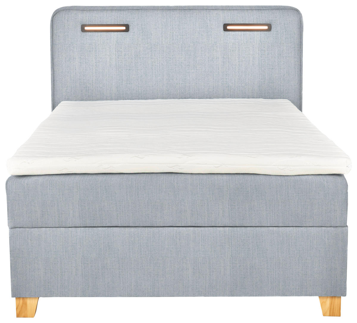 BOXBETT 120/200 cm  in Hellblau  - Hellblau, Konventionell, Holz/Textil (120/200cm) - Moderano