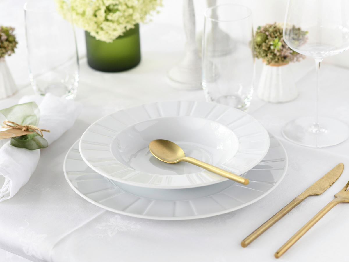 JÍDELNÍ SOUPRAVA, porcelán - bílá, Basics, keramika - Creatable