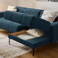 ECKSOFA in Chenille Blau  311/167 cm  - Blau/Schwarz, Design, Textil/Metall (311/167cm) - Xora