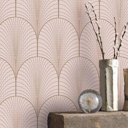 NON WOVEN-TAPET 52/1000 cm  - pink, Basics, papper/plast (52/1000cm)
