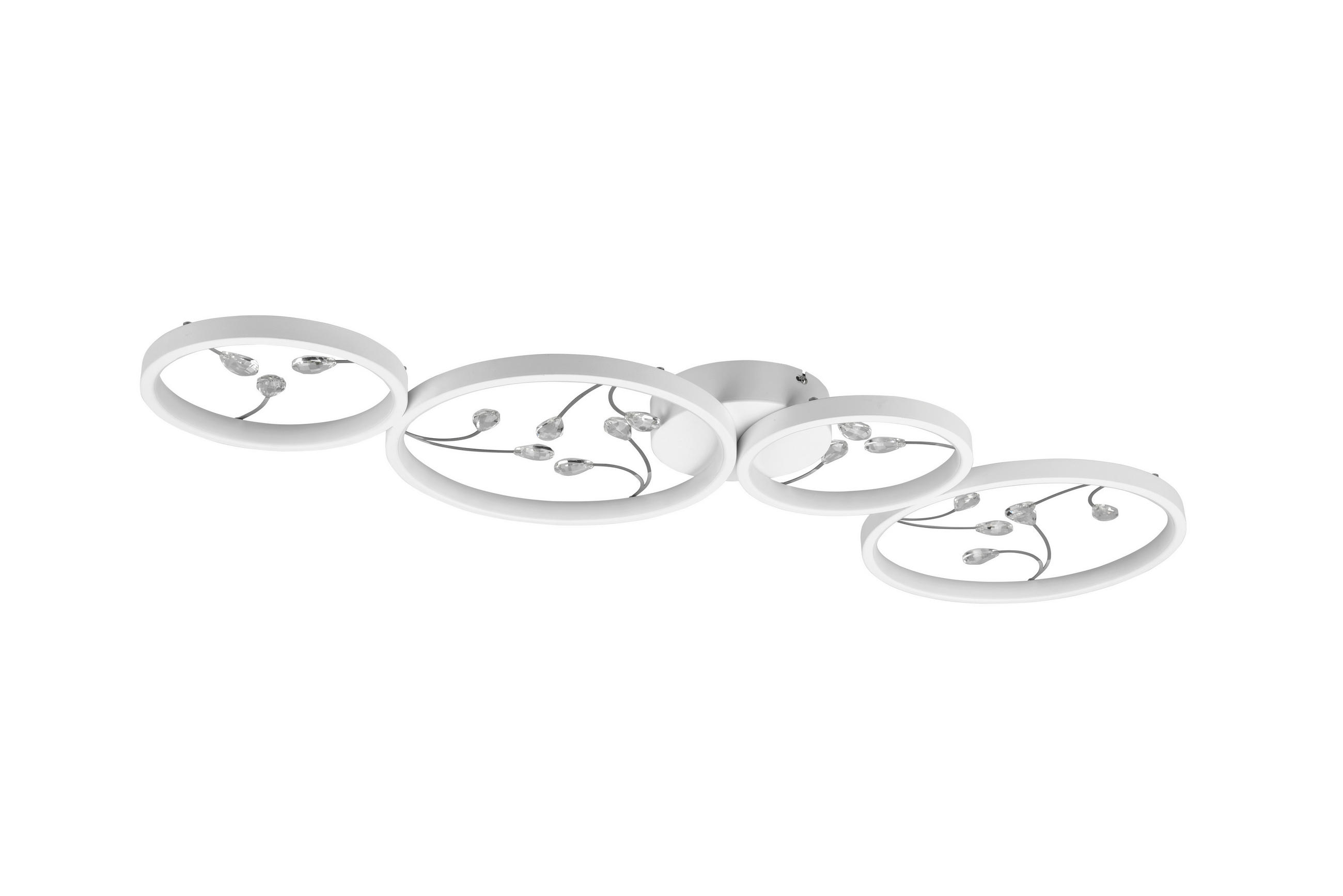 DECKENLEUCHTE    95,5/40/6,5 cm  - Weiß, Design, Metall (95,5/40/6,5cm) - Trio Leuchten