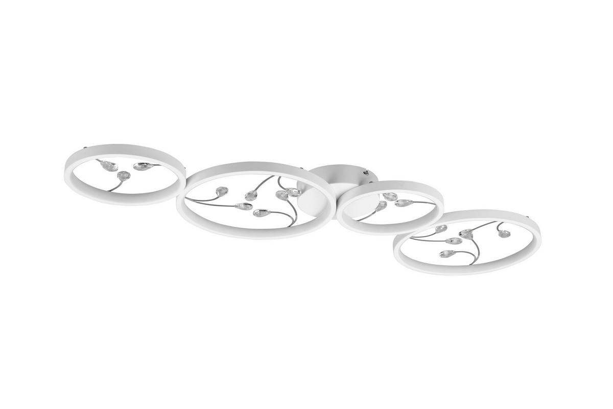 DECKENLEUCHTE    95,5/40/6,5 cm  - Weiß, Design, Metall (95,5/40/6,5cm) - Trio Leuchten